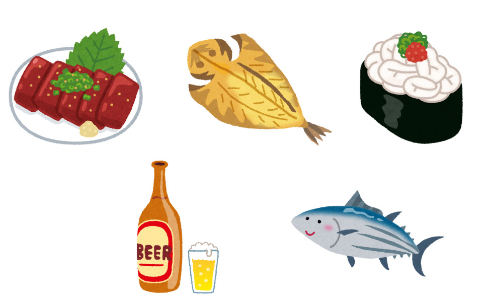 レバー、干物、白子、ビール、カツオなどプリン体の多いものに注意